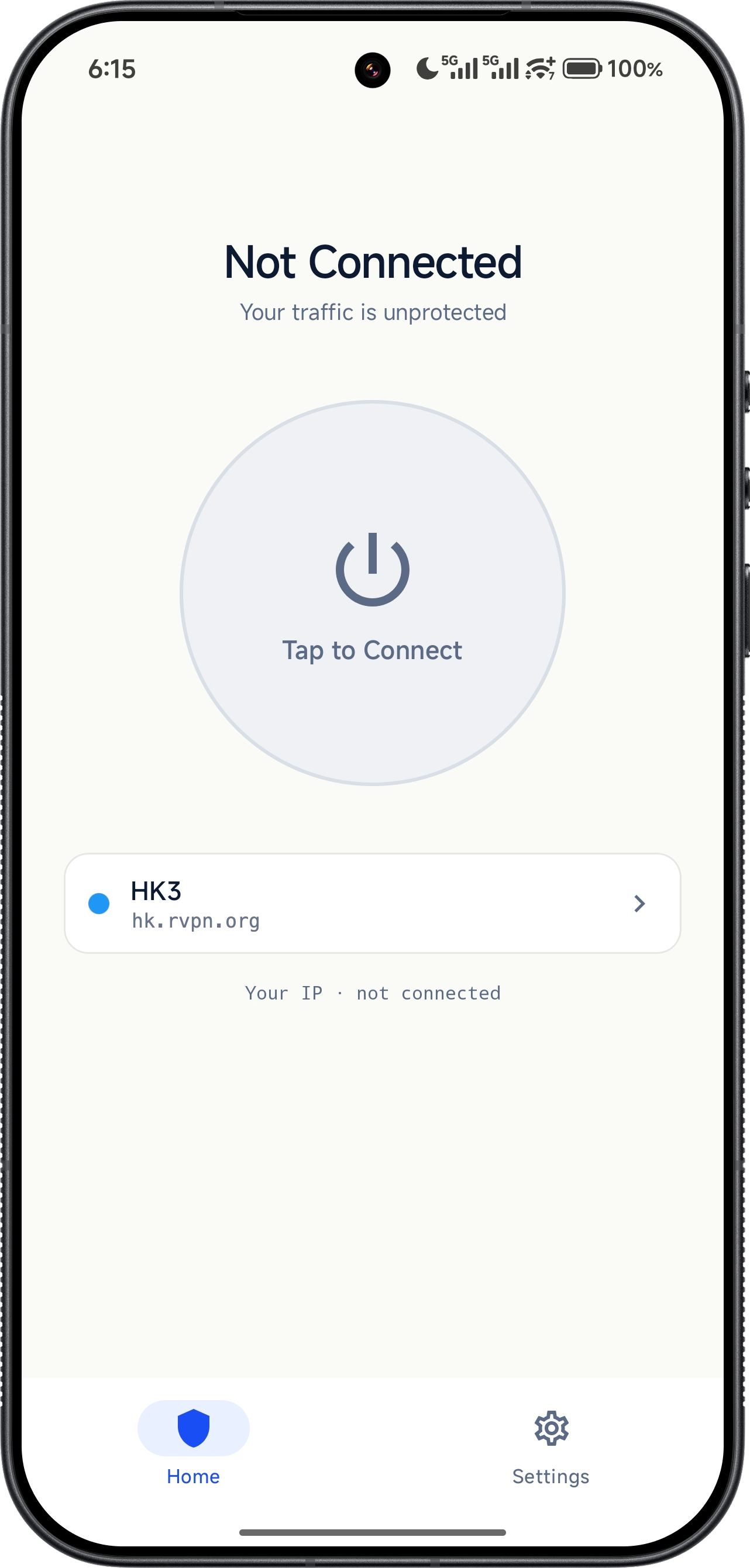 rVPN on Android — Not Connected